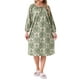 thumbnail image 2 of INSPIRE CHIC Camisón de Mujer de Manga Larga Ropa de Dormir Cuello Redondo con Corbata y Bolsillo Camisón Verde Floral, 2 of 5