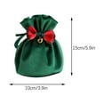 thumbnail image 3 of Lksixu Christmas Velvet Bag,Christmas Decorations Merry Christmas Bundle Pocket with Bow Bell Xmas Eve Apples Box Christmas Gift Pouches Candy Storage Bag DIY Favor Supplies Bag for Party Wedding, 3 of 5