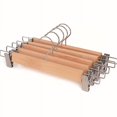 thumbnail image 5 of Perchas para pantalones de madera de alta calidad con clips de metal, percha para pantalones con clip de agarre, gancho giratorio de 360 ​​° de madera maciza con acabado liso, paquete de 10,, 5 of 5