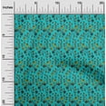 thumbnail image 1 of oneOone Cotton Flex Fabric Leaves & Floral Block Printed Craft Fabric BTY 40 Inch Wide, 1 of 4