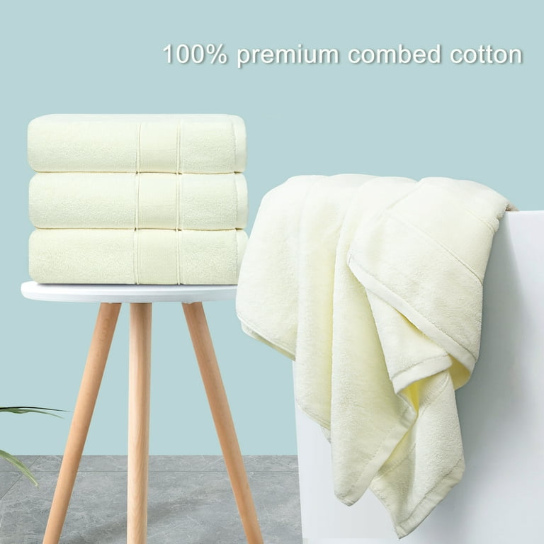  Luxury Bath Towels Extra Large Fluffy — Set of 4 Plush