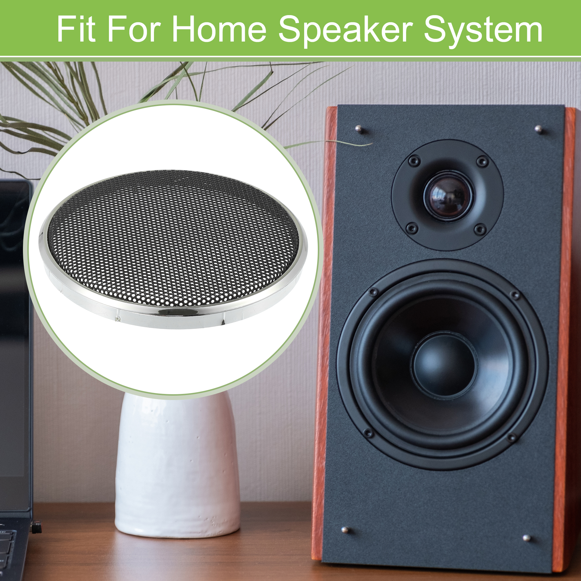 Unique Bargains 2 Inch Car Speaker Grills Cover Iron Plating Mesh Protector Case