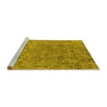 thumbnail image 2 of Ahgly Company Machine Washable Indoor Square Oriental Yellow Industrial Area Rugs, 7' Square, 2 of 4