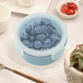 thumbnail image 4 of Round Mini Food Storage Container Flip Lid Refrigerator Organizer for Cheese Fruits Vegetables Snacks Airtight Kitchen Pantry Box BPA Free Plastic, 4 of 5