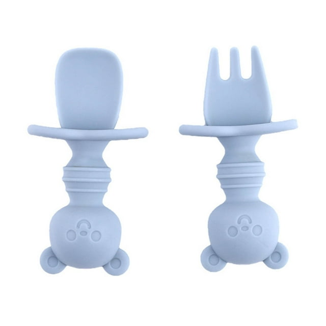 Juego de tenedor y cuchara cortos con diseño de animales. Vajilla duradera para niños y adultos, picnics, acampadas, viajes y fiestas. Utensilios bonitos.