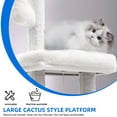 thumbnail image 5 of Dextrus 69" Wooden Cat Tree with Condo,Cat Tower Indoor with Self-Grooming Brush,Hammock, Scratch Post, Board and Detachable Cushions,for Kittens and Large Cats ,Rustic Brown, 5 of 6