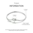 thumbnail image 6 of NARMO European 925 Sterling Silver 5A Zircon Heart Clasp Snake Bracelet fit Charms Beads Pendant for Women Jewelry, 6 of 6