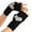 Black, variant on Women'S Solid Color Heart Pattern Missing Half Finger Warm Knit Mittens