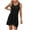 Black, variant on LLYwey Women Tank Dresses, Summer Front Ruched Knot Round Neck Sleeveless Sundress, Casual Loose Evening Party A-Line Mini Dresses, Black, L