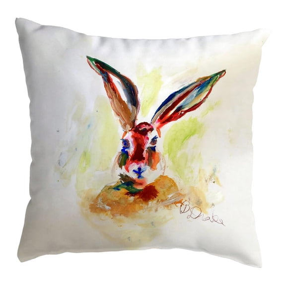 Betsy Drake Interiors Jack Rabbit No Cord Pillow 18x18