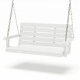 thumbnail image 2 of SimplyPoly Amish Made Signature Composite Porch Swing, 4-Foot, Bright White, 2 of 3