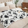 thumbnail image 6 of Cozy Cow Print Faux Fur Throw Blanket, Animal Printed Blankets Super Soft Warm Thick Fluffy Throws Home Decor for Couch Bed Sofa Women, 6 of 9