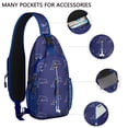 thumbnail image 2 of Crossbody Sling Backpack for Women Men Dolphin Pattern Shoulder Sling Crossbody Casual Chest Bag for Travel Sports Running Hiking, 2 of 6