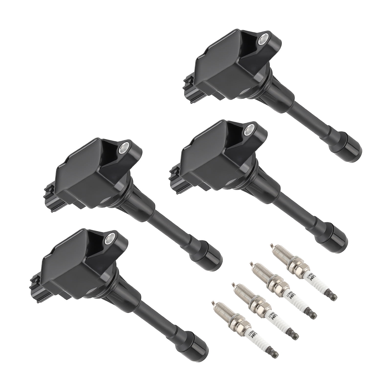4 Ignition Coils + Spark Plugs For Nissan Altima Cube March NP300 Rogue UF-549