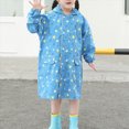 thumbnail image 4 of Kids Waterproof Raincoat Toddler Kids Boys Girls Cartoon Design Rainwear Children Raincoat with Hooded Jacket Coat Hoodies Breathable Kids Rain Jackets,Sky Blue,S, 4 of 9