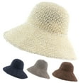 thumbnail image 5 of Happy Date Women Foldable Straw Bucket Cloche Summer Sun Beach Hat Packable UPF50+, 5 of 5
