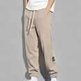 thumbnail image 3 of ZORYEVY Plus Size Mens Pants Workout Running Fall Athletic Joggers Trousers for Men Breathable Solid Drawstring Elastic Waist Pants with Pockets, 3 of 6
