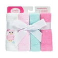 thumbnail image 3 of Luvable Friends Baby Girl Super Soft Cotton Washcloths, Owl, One Size, 3 of 4