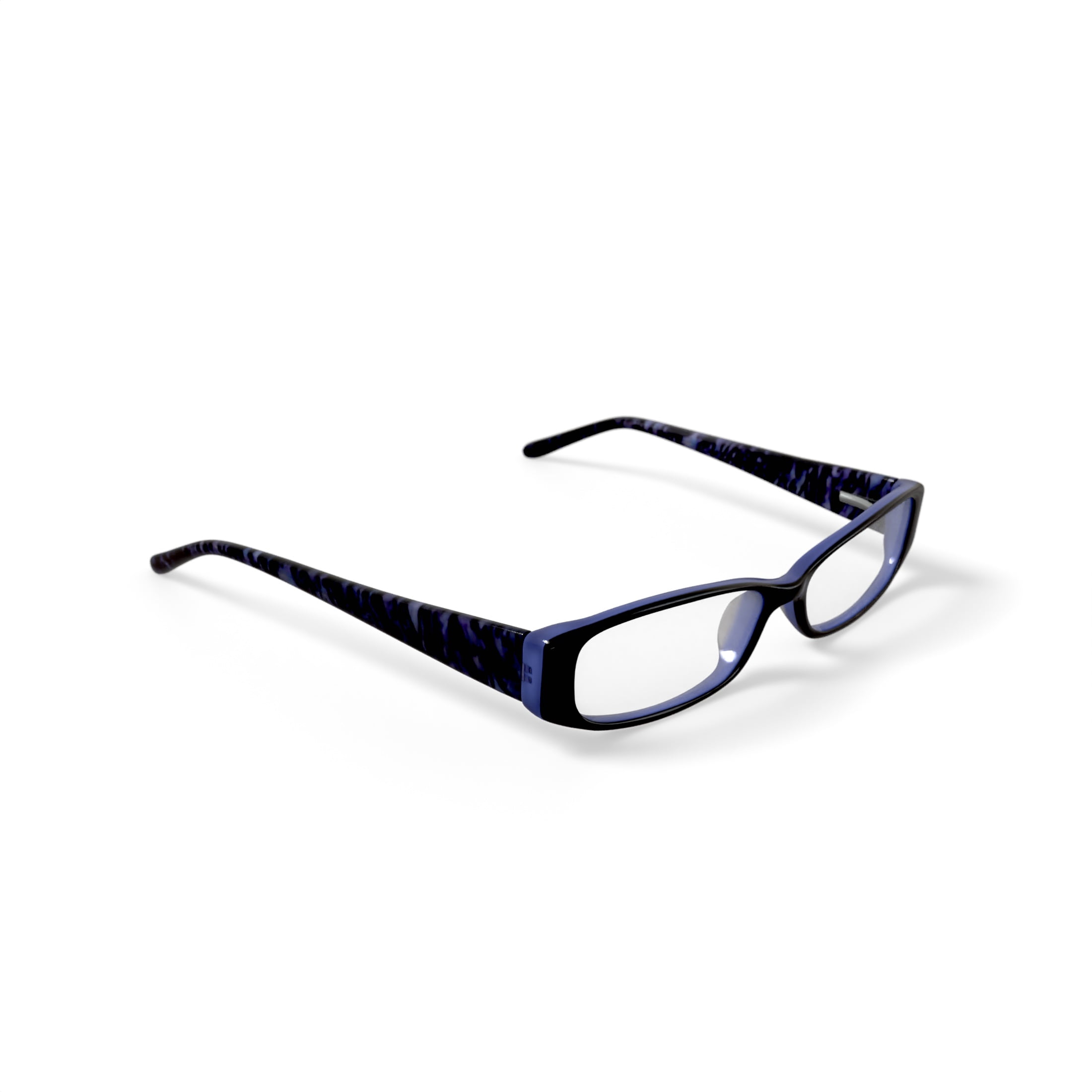Walmart Women's FM14111 Rectangular Prescription Eyeglasses with Case, Black/Purple