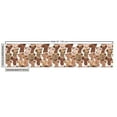 thumbnail image 3 of Ambesonne Fashion Fabric by the Yard Upholstery, Eyes Mouths Noses Artwork, 2 Yards, Pale Chocolate and Camel, 3 of 5