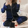 thumbnail image 4 of FAIWAD Women Pajama Sets 2 Piece Nightwear Long Sleeve Sleepwear and Long Pants Loungewear Set with Pocket, 4 of 4