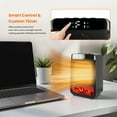 thumbnail image 6 of 1500W Electric Heater with 3D Dynamic Flame, Indoor Tabletop Heater with Safety Protection & Timer, Low-Noise Space Heater Fan for Home, Bedroom, Office, 6 of 11