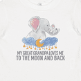 thumbnail image 4 of Inktastic My Great Grandpa Loves Me to the Moon and Back Elephants Boys or Girls Baby T-Shirt, 4 of 5