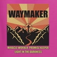 thumbnail image 2 of WAYMAKER Miracle Worker Promise Keeper Inspirational/Christian Womens Graphic T-Shirt, Fuschia, Large, 2 of 5