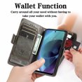 thumbnail image 2 of Case for Motorola Moto G51 Cover Leather Wallet Folio Case Book Design Flip Magnetic Closure - Grey, 2 of 5