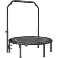 thumbnail image 2 of STAWAY Trampoline D\'entraînement Physique Pliable Mini de 40 Pouces pour Adultes - Capacité de 330 lbs, Poignée Réglable, Élastiques Haute Résistance, Rangement Facile, Installation Rapide, 2 of 9