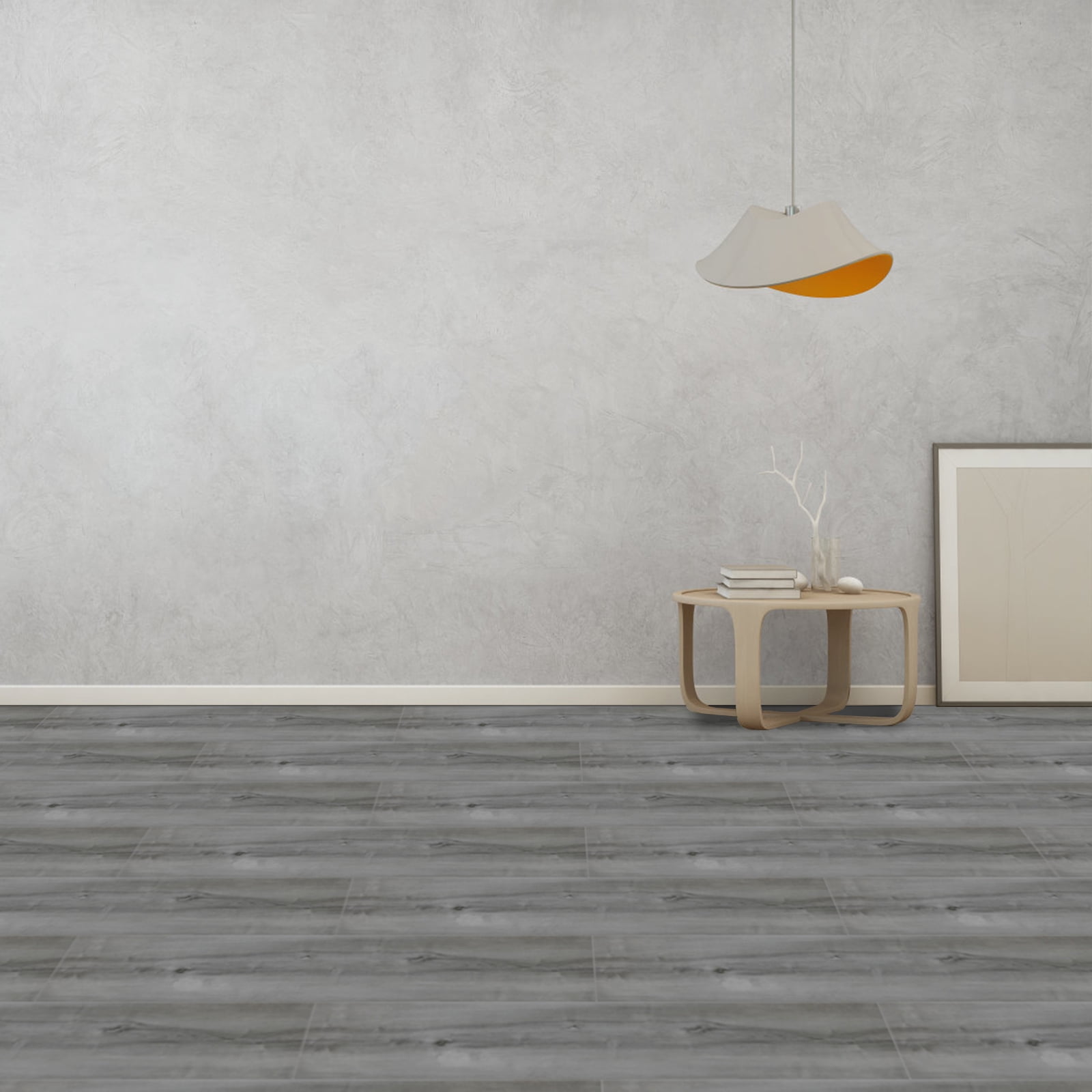 UMIGGEE Gray Peel and Stick Flooring 35" x 6" 20 Pieces/Pack Vinyl Wood-Look Flooring Tiles Self-Adhesive Vinyl Flooring Easy to Install for Kitchen Living Room (Cover 29 Sq. Ft)