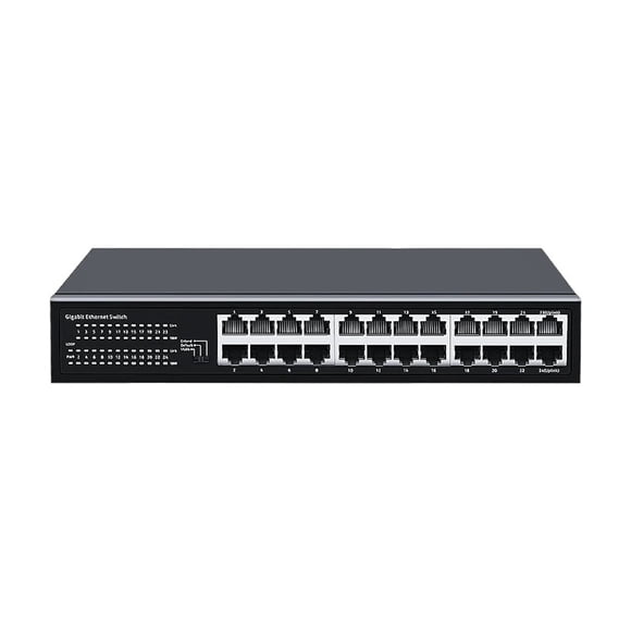 16/24 Port Gigabit Ethernet Switch 1000Mbps Network Fast Smart Switcher Hub Internet Splitter With VLAN,QOS,Loop Alarm