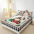 thumbnail image 4 of Feelyou Christmas Gnome Full Size Sheets, Black White Farmhouse Buffalo Bed Sheets, Western Countryside Sheet Sets, Super Cozy Room Decor, 4 Pieces, 4 of 7