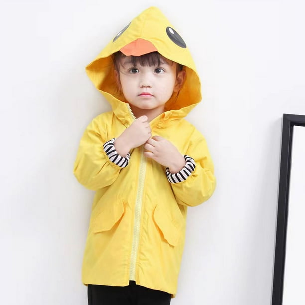 Nino bebe nino nina pato impermeable lindo dibujos animados sudadera con capucha cremallera abrigo traje JM JM Bodega Aurrera en linea