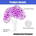 thumbnail image 4 of Vocoste Soft Silicone Glowing Aquarium Simulation Coral with Sucker Aquatic Artificial Water Plants Purple, 4 of 6