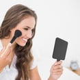 thumbnail image 3 of Unique Bargains 2 Pcs Small Square Handheld Mirror for Vacation Travel Black Plastic Glass, 3 of 5