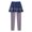 Navy Floral, variant on BULLPIANO Toddler Girls Leggings Pants with Tutu Skirts Kids Culottes Footless Tights 3-11Y