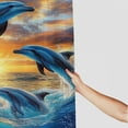 thumbnail image 3 of Patifu Dolphins Ocean Sunset Shower Curtain Set 100% Polyester Washable 60"x72, 3 of 7