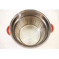 thumbnail image 3 of Cook Pro 525 Cuiseur à Pâtes en Acier Inoxydable de 8 qt avec Couvercle et Poignée en Silicone Rouge, 3 of 5