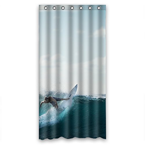 Cortina de ducha ABPHQTO Surf Riding Impermeable 90x180 cm 100% Poliéster