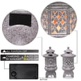 thumbnail image 6 of Teresa's Collections 10.4" Pagoda Garden Statue with Solar Light, Resin Zen Outdoor Decor, 6 of 7