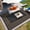 Black Brown, variant on Nanan 8x10 Outdoor Rug, Reversible Waterproof Plastic Straw Patio Rug, Modern Striped RV Camping Mat for Deck, Yard, Garden, Balcony，Poolside, Picnic，Black Brown