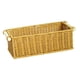 thumbnail image 2 of Cesta tejida versátil organizadora de juguetes rústica con asas de madera decorativa para pan L, 2 of 7