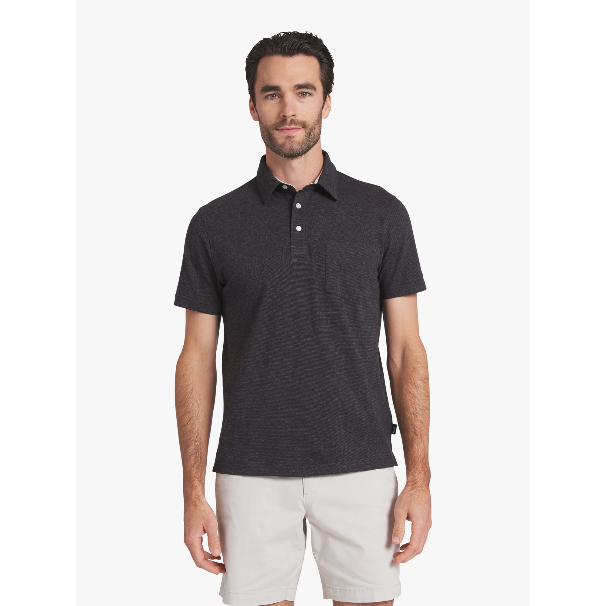 Chaps Men's and Big Men's Harbor Side Slub Short Sleeve Polo Shirt, Sizes S-3XL