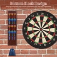 thumbnail image 6 of HKJUNFEI Thickened Wood Wall Mounted Darts Holder Large Capacity Slot Design for 12 Darts for Game Room Apartment ( Red Brown ), 6 of 6