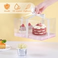 thumbnail image 3 of 3Pcs Pink Bento Cake Cupcake Combo Boxes Valentine's Day 1+2 Bento Box with Clear Lid 2 Holes Pastry Sweets Cake Cupcake Combo Box Baking Supplies for Valentine Wedding Birthday Party(Pink 1+2/3Pcs), 3 of 7