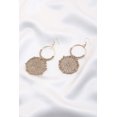 thumbnail image 1 of Double Circle Thread Beaded Earring Black, 1 of 5