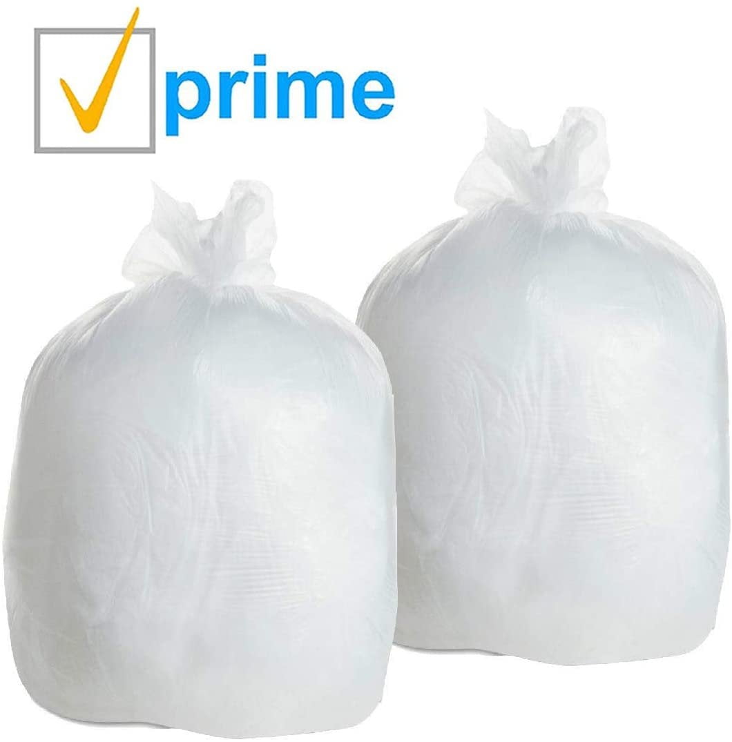 40-45 Gallon Clear Trash Bags 40x48 12 Micron 250 Bags-2238