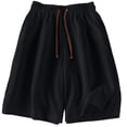thumbnail image 4 of Mens Shorts 5 Inch Plus Size Cool Silk Quick Dry Shorts Loose Fit Lightweight Sports Beach Casual Summer Shorts Black 3XL, 4 of 6