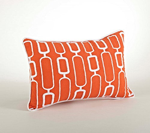 Lux Embroidered Decorative Pillow ~ Tangerine ~ 18" x 18" **NEW** 1 